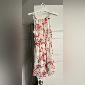 Francesca store, never worn still has priced tag, white with pink flowers dress